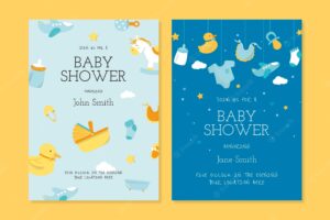 Cute baby shower invitation card templates