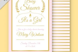 Cute baby shower invitation template