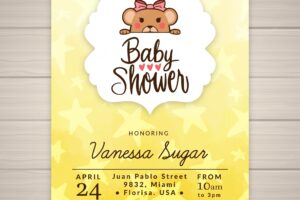 Cute baby shower template