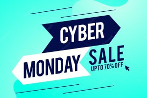 Cyber monday sale discount background for online shopping