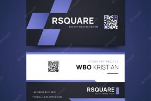 Dark blue professional business card template fully editable