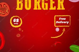 Delicious burger social media promotion post