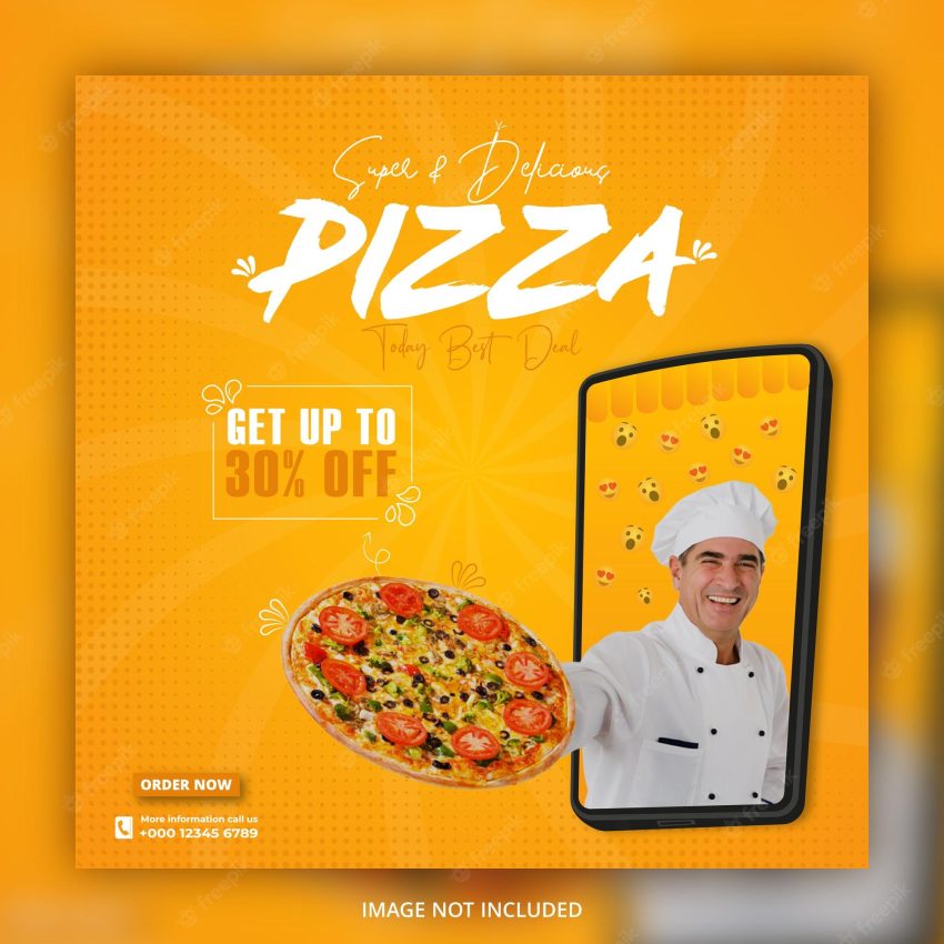 Delicious pizza sale promotion web template