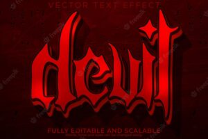 Devil horror text effect editable blood and scary text style