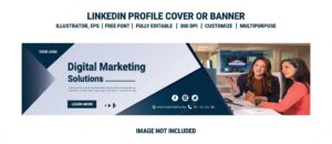 Digital marketing corporate linkedin banner template