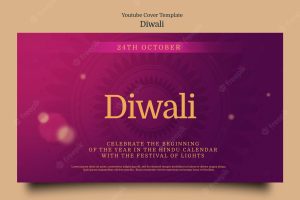 Diwali festival celebration youtube cover template