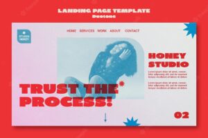 Duotone business landing page template