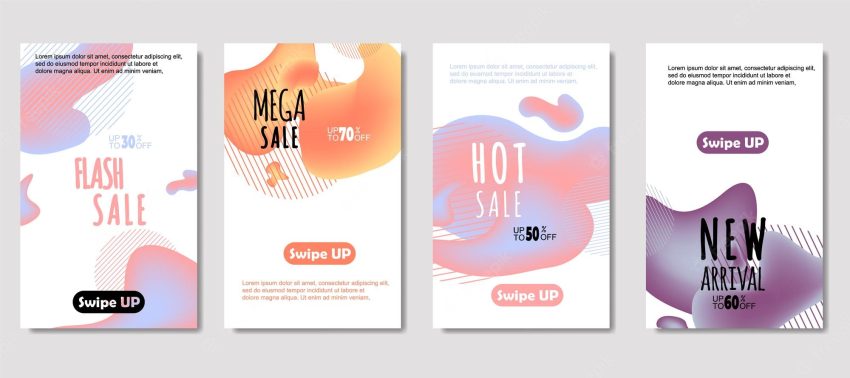 Dynamic abstract fluid mobile for sale banners sale banner template design mega sale special offer set design for flyer gift card poster on wall coverbook banner social media