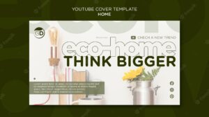 Eco home real estate youtube cover template