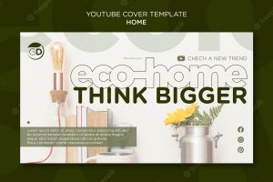 Eco home real estate youtube cover template