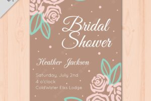 Elegant bridal shower party invitation