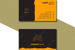 Elegant minimal business card template design