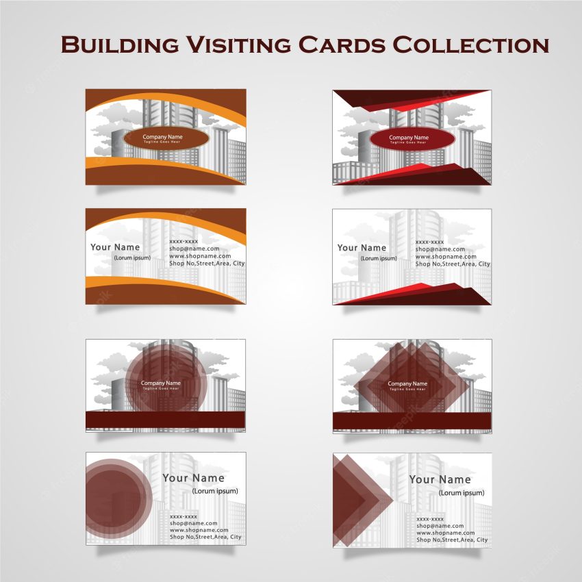 Elegant visiting card collection