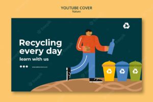 Environmental conservation action youtube cover template
