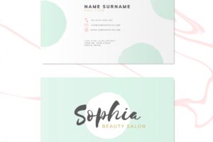 Fashion and beauty name card design vector