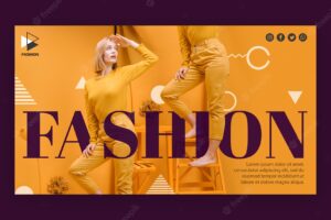 Fashion clothing banner template