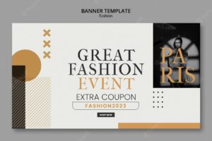 Fashion event horizontal banner template