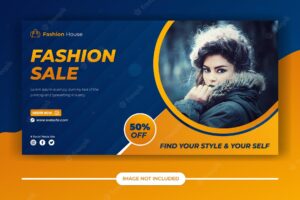 Fashion sale offer social media post or facebook ads banner or web banner