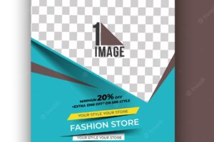 Fashion store a4 business brochure flyer poster design template