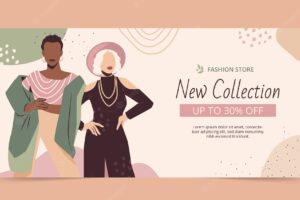Fashion and style horizontal sale banner template