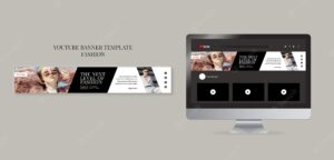 Fashion trends youtube banner template