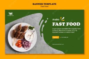 Fast food concept banner template