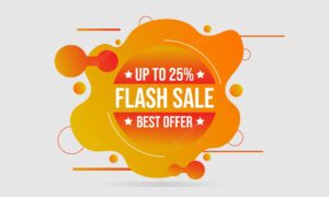Flash sale banner for business promotion