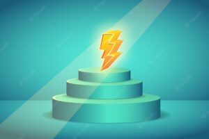 Flash sale thunder icon 3d