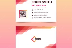 Flat abstract business card template