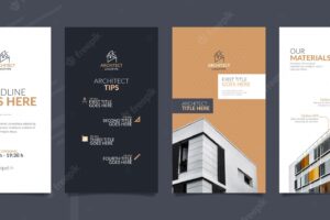 Flat architect service instagram stories collection