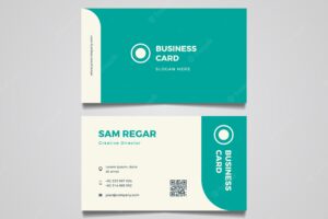 Flat business card template