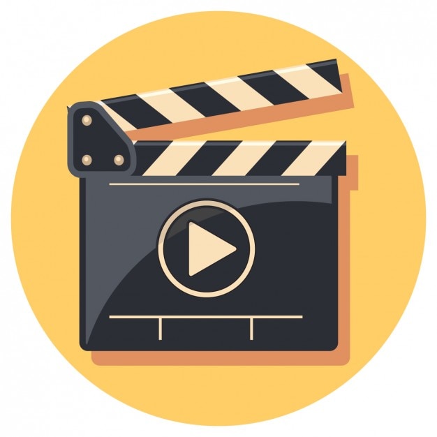 Flat clapperboard icon