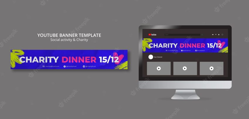 Flat design charity template
