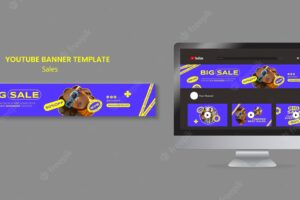 Flat design sale template