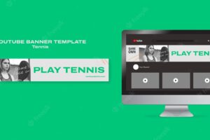 Flat design tennis sport template