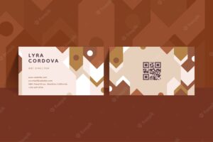 Flat geometric horizontal business card template