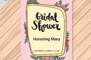 Floral bridal shower invitation