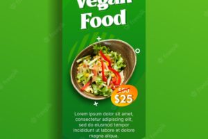 Food banner vegan green