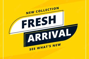Fresh new collection arrival yellow banner design