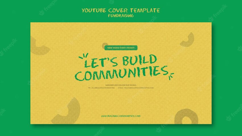 Fundraising youtube cover template