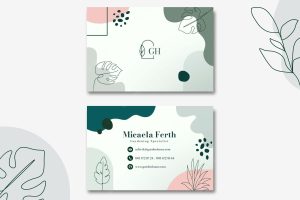 Garden planting and yardwork horizontal business card template