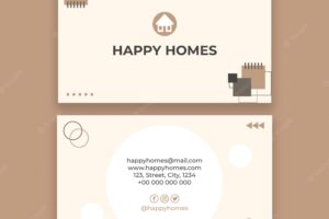 Geometric happy homes business card