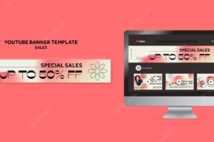 Geometric sales discount youtube banner