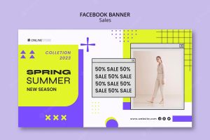 Geometric sales offer facebook banner