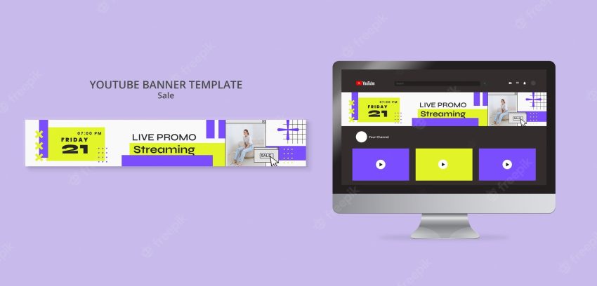 Geometric sales offer youtube banner