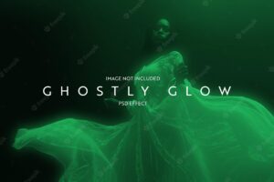 Ghostly glowing psd photo effect