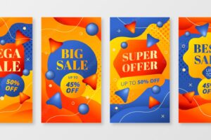 Gradient abstract sales banner