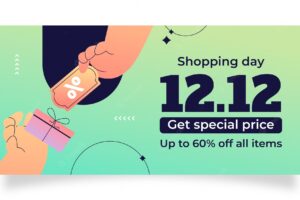 Gradient boxing day sale banner template