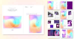 Gradient colored portfolio template