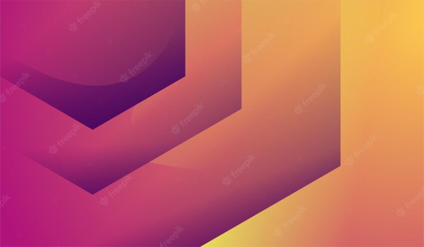 Gradient orange color background modern geometric abstract designs